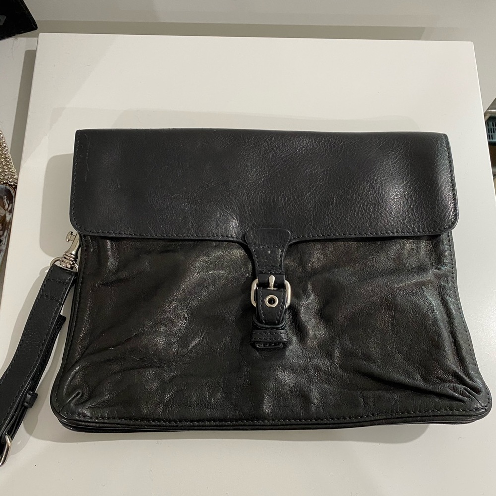 3.1 PhillipLim black leather clutch
